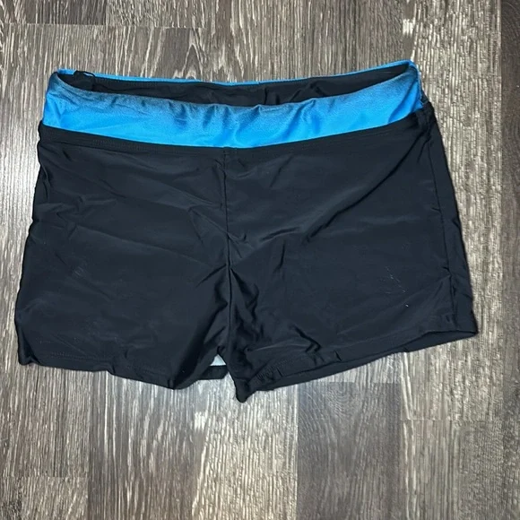 Womens Plus Size Color Block Tankini Swimsuits 2-Piece Suits Top with Boyshorts - Picture 4 of 12